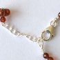 Hessonite Garnet Round & Pumpkin 3-8mm Faceted beads adjustable stacking bracelet