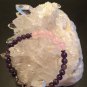 Multi Amethyst & Rose Quartz Round 6-8mm Smooth beads adjustable stacking bracelet