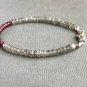 Garnet & Grey Moonstone Rondelle 3.5-4mm Faceted beads adjustable stacking bracelet