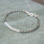 Labradorite & Moonstone Rondelle 3-3.5mm Faceted beads adjustable stacking bracelet