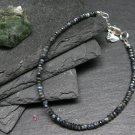 Alexandrite Chrysoberyl Cats Eye Rondelle 3mm Faceted beads adjustable stacking bracelet