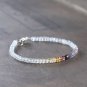 Citrine & Spinel & White Topaz Rondelle 3.5mm Faceted beads adjustable stacking bracelet