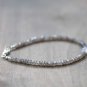 Mystic Labradorite & Moonstone Rondelle 3.5mm Faceted beads adjustable stacking bracelet