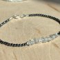 Hematite & Herkimer Diamond Round & Fancy 2-6mm Faceted beads adjustable stacking bracelet