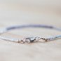 Iolite, Rainbow Moonstone & Labradorite Round 2mm Faceted beads adjustable stacking bracelet