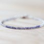 Iolite, Rainbow Moonstone & Labradorite Round 2mm Faceted beads adjustable stacking bracelet