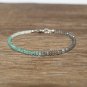 Apatite, Labradorite & Ethiopian Opal Rondelle 2mm Faceted beads adjustable stacking bracelet