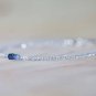 Clear Quartz & Blue Sapphire Round &Rondelle 2-3mm Faceted beads adjustable stacking bracelet