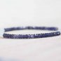 Iolite & Ethiopian Welo Opal Rondelle 3.5-4mm Faceted & Smooth beads adjustable stacking bracelet