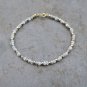Rainbow Moonstone, Labradorite & Pyrite Rondelle 3-4mm Faceted beads adjustable stacking bracelet