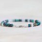 Ethiopian Opal, Emerald & Rainbow Moonstone Rondelle 4mm Smooth beads adjustable stacking bracelet