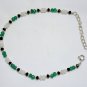 Green Onyx, Black Onyx & Rainbow Moonstone Rondelle 2-3mm Faceted beads adjustable stacking bracelet