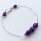 Amethyst Mix 6mm Smooth beads adjustable stacking bracelet | STK-0199