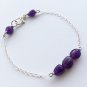 Amethyst Mix 6mm Smooth beads adjustable stacking bracelet | STK-0199