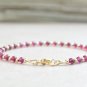 Garnet Round 3mm Smooth beads adjustable stacking bracelet | STK-2949
