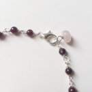 Garnet Round 4mm Smooth beads adjustable stacking bracelet | STK-2996