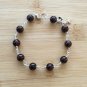 Garnet Round 8mm Smooth beads adjustable stacking bracelet | STK-3020