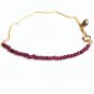 Garnet Round 2mm Smooth beads adjustable stacking bracelet | STK-3076