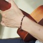Garnet Round 4mm Smooth beads adjustable stacking bracelet | STK-3099