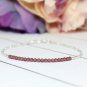 Garnet Round 3mm Smooth beads adjustable stacking bracelet | STK-3119