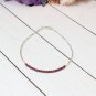 Garnet Round 3mm Smooth beads adjustable stacking bracelet | STK-3119