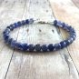 Iolite Round 6mm Smooth beads adjustable stacking bracelet | STK-3699