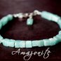 Amazonite Box 6mm Smooth beads adjustable stacking bracelet | STK-0077