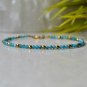 Apatite Round 2nn Smooth beads adjustable stacking bracelet | STK-0559