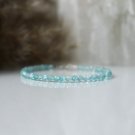 Apatite Round 3mm Smooth beads adjustable stacking bracelet | STK-0583