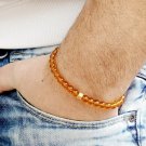 Citrine Round 4mm Smooth beads adjustable stacking bracelet | STK-2155