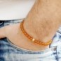 Citrine Round 4mm Smooth beads adjustable stacking bracelet | STK-2155
