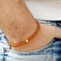 Citrine Round 4mm Smooth beads adjustable stacking bracelet | STK-2155