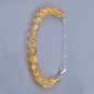 Citrine Round 6mm Smooth beads adjustable stacking bracelet | STK-2165