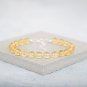 Citrine Round 4mm Smooth beads adjustable stacking bracelet | STK-2215