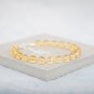 Citrine Round 4mm Smooth beads adjustable stacking bracelet | STK-2215