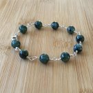 Emerald Round 8mm Smooth beads adjustable stacking bracelet | STK-2527