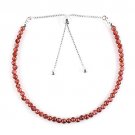 Garnet Round 3mm Faceted beads adjustable stacking bracelet | STK-2977