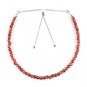 Garnet Round 3mm Faceted beads adjustable stacking bracelet | STK-2977