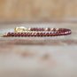 Garnet Round 3mm Faceted beads adjustable stacking bracelet | STK-3003