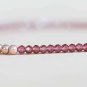 Garnet Round 3mm Faceted beads adjustable stacking bracelet | STK-3012