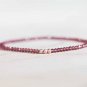 Garnet Round 3mm Faceted beads adjustable stacking bracelet | STK-3012