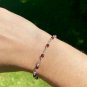 Garnet Round 3mm Faceted beads adjustable stacking bracelet | STK-3019