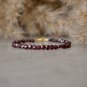 Garnet Round 4mm Faceted beads adjustable stacking bracelet | STK-3032