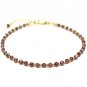 Garnet Round 3mm Faceted beads adjustable stacking bracelet | STK-3068