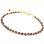 Garnet Round 3mm Faceted beads adjustable stacking bracelet | STK-3068