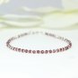 Garnet Round 3mm Faceted beads adjustable stacking bracelet | STK-3120