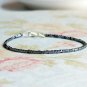Hematite Cube 3mm Smooth beads adjustable stacking bracelet | STK-3493