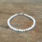 Howlite Round 5mm Smooth beads adjustable stacking bracelet | STK-3623