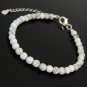Howlite Round 6mm Smooth beads adjustable stacking bracelet | STK-3624