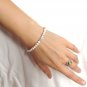 Howlite Round 6mm Smooth beads adjustable stacking bracelet | STK-3624